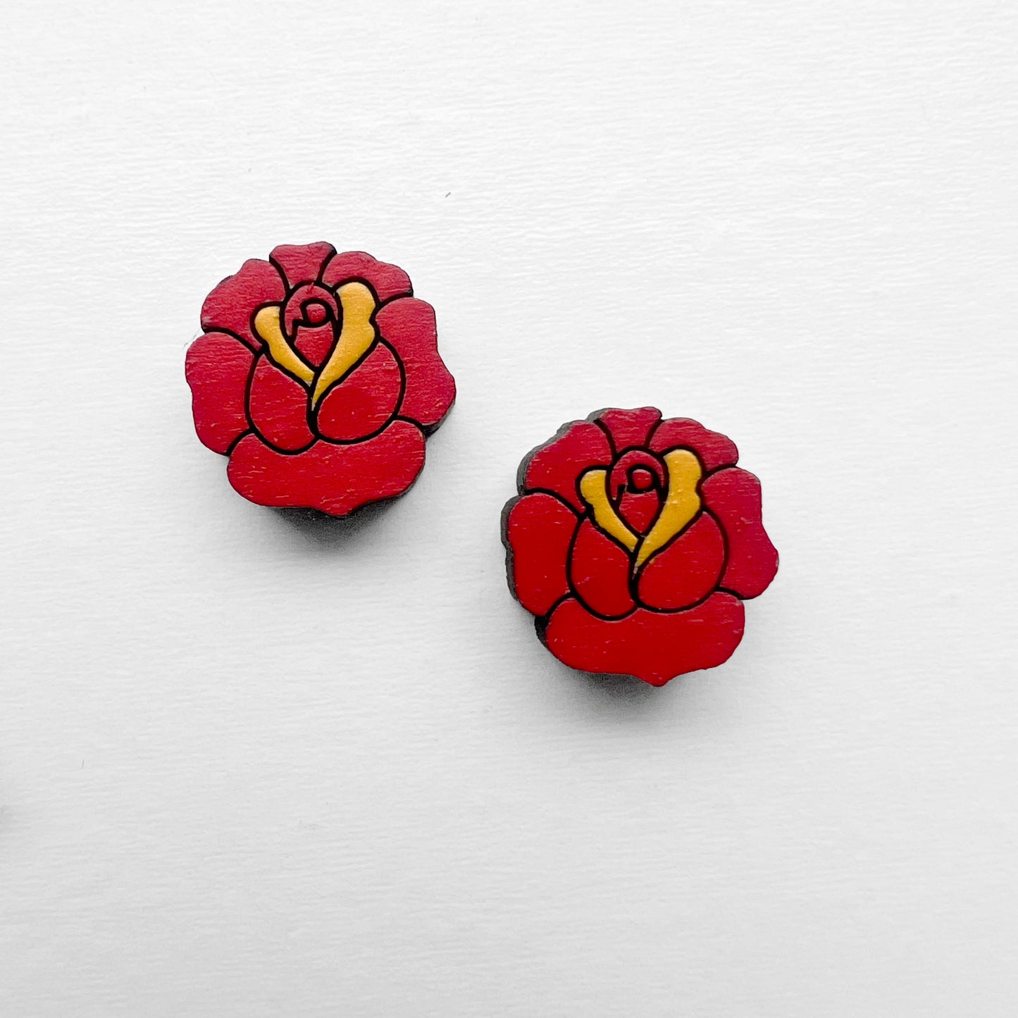 Traditional Rose Tattoo Inspired with yellow