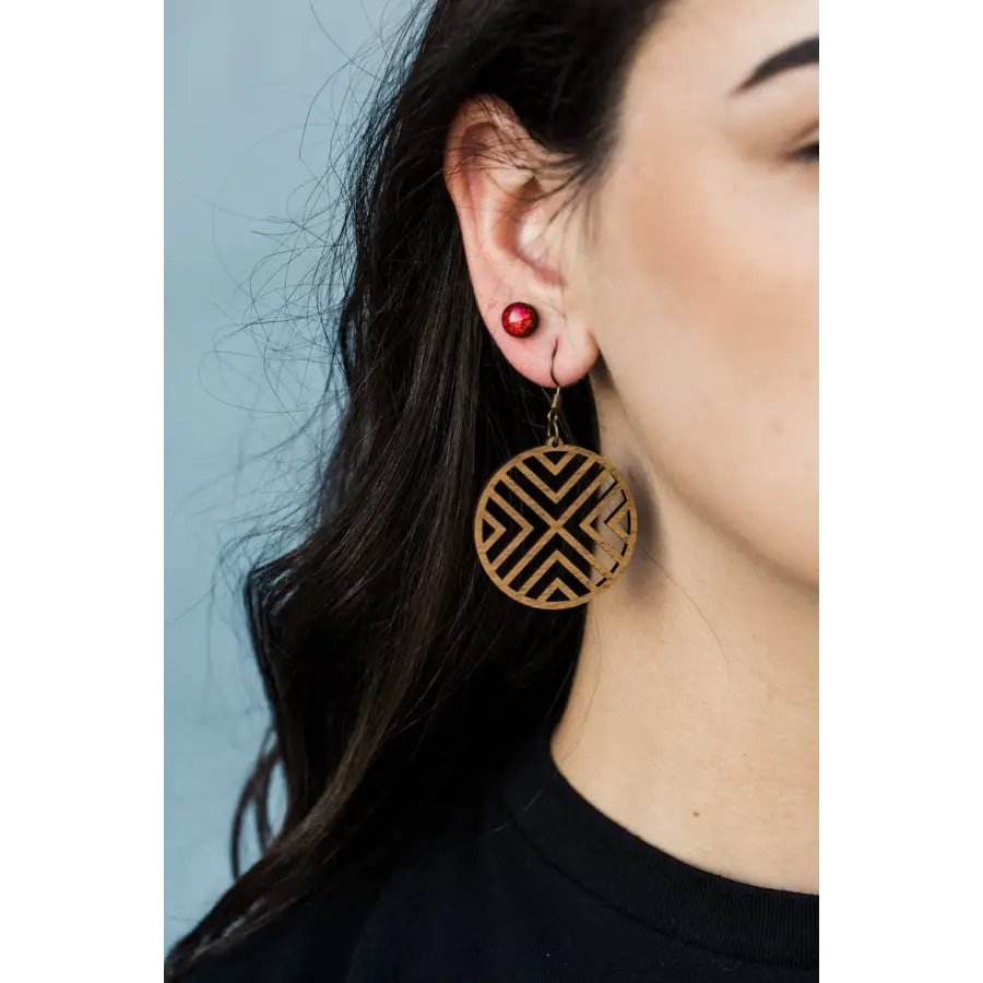 Estelle Wood Drop Earrings - 1.5 Inch - Natural Wood Drop Earrings