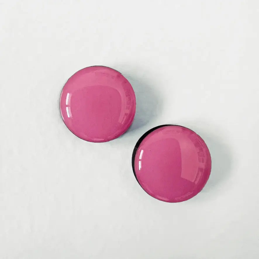 Malibu Pink Wood Stud Earrings - Resin Wood Stud Earrings