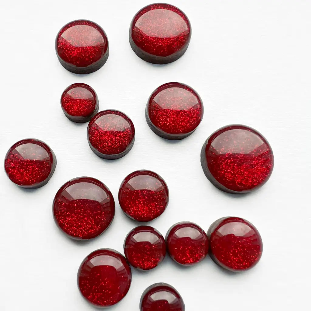 Ruby Wood Stud Earrings - Resin Wood Stud Earrings