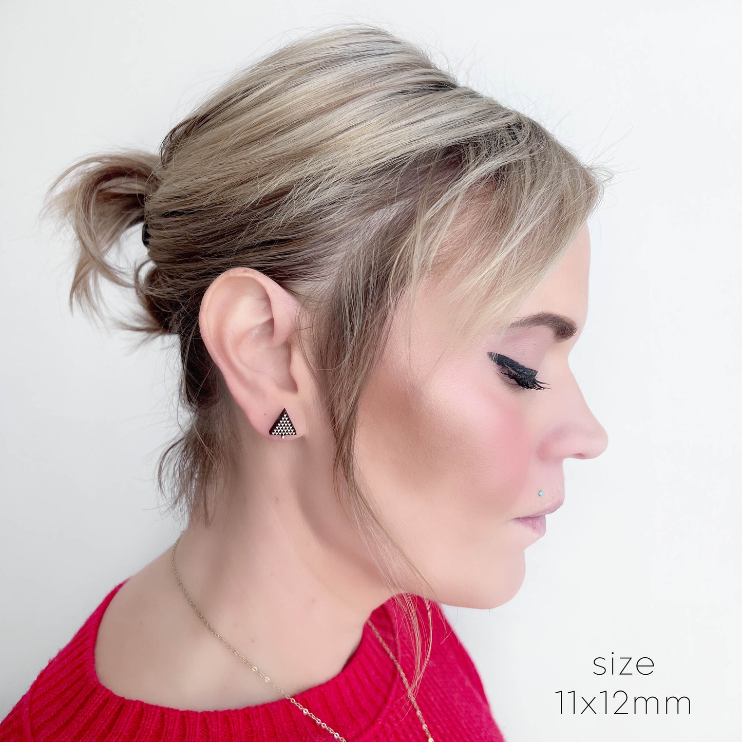 Tree Minimalist Wood Stud Earrings - Natural Wood Stud Earrings