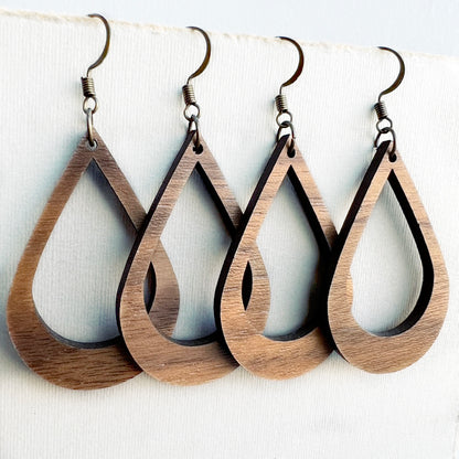 Amelia Wood Drop Earrings