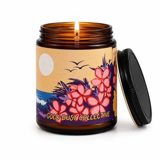 Bahama Mama Coconut Lime and Mint Scented Candle with Flame