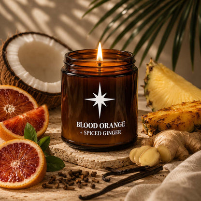 Blood Orange and Spiced Ginger Scented Candle Lifestyle