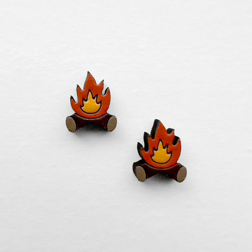 Campfire Wood Earrings