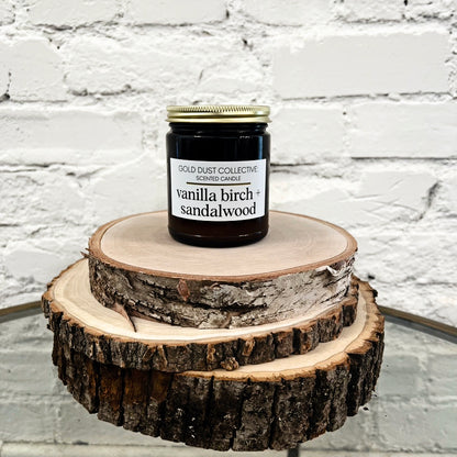 Vanilla Birch + Sandalwood Scented Candle