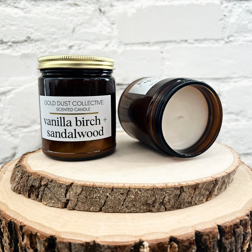 Vanilla Birch + Sandalwood Scented Candle