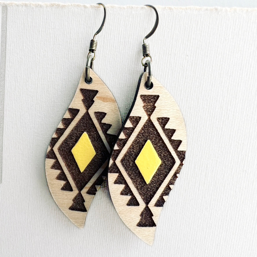 Cheyenne Wood Drop Earrings