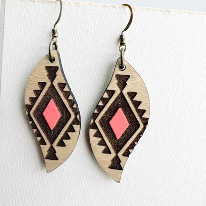 Cheyenne Wood Drop Earrings