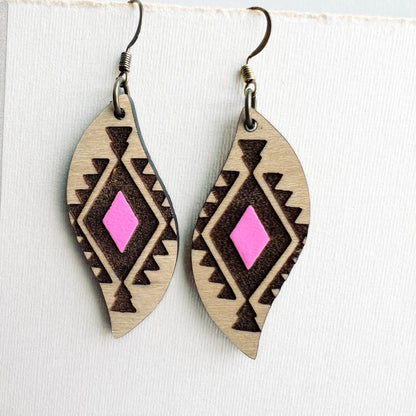 Cheyenne Wood Drop Earrings