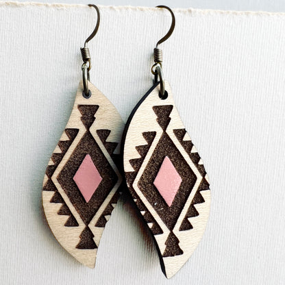 Cheyenne Wood Drop Earrings