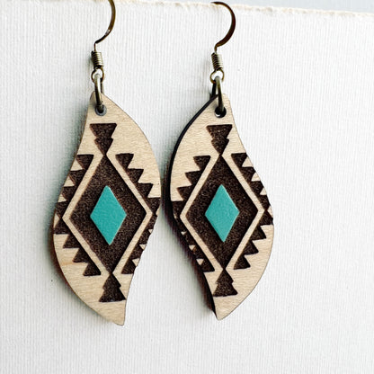 Cheyenne Wood Drop Earrings