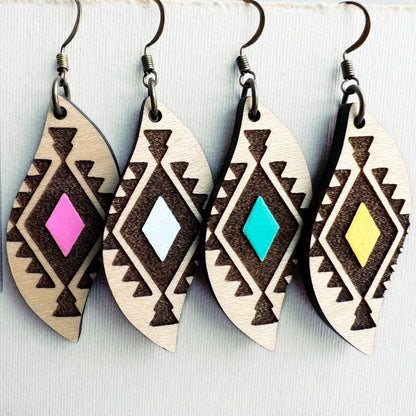 Cheyenne Wood Drop Earrings