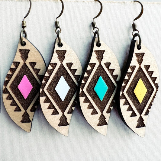 Cheyenne Wood Drop Earrings