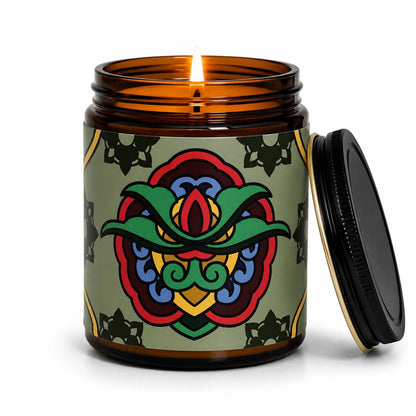 Dancheong_Sunlight Linen Scented Candle with flame