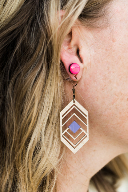 Sierra Wood Drop Earrings