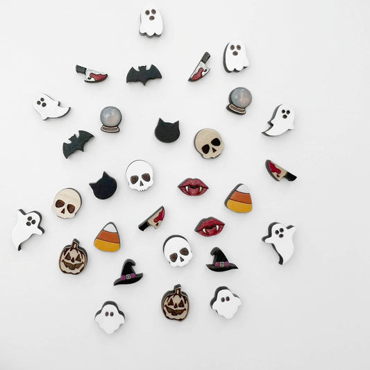 Halloween Wood Stud Earrings