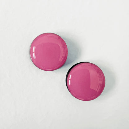 Malibu Pink Wood Stud Earrings