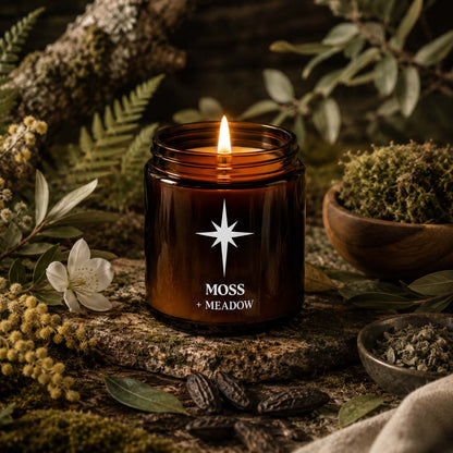 Moss and Meadow Scented Candle Lifestyle