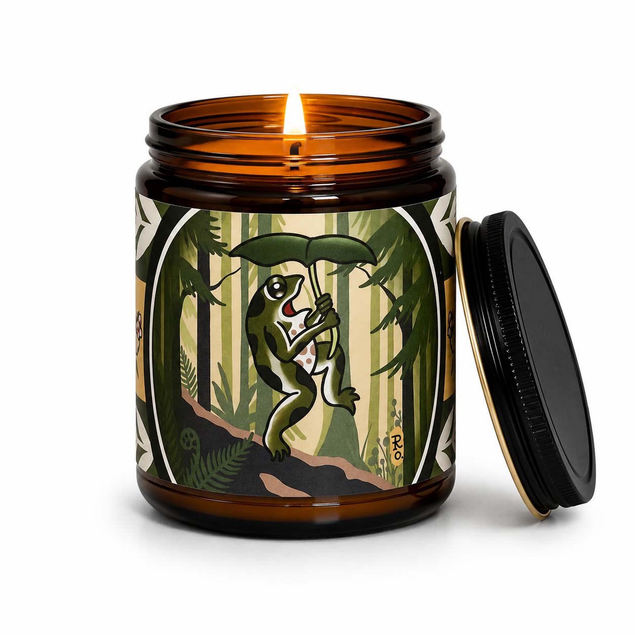 Moss and Meadow Scented Candle Moss and Meadow with Flame