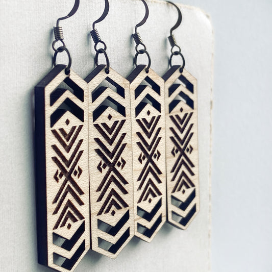 Nahla Wood Drop Earrings