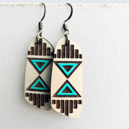 Reba Wood Drop Earrings