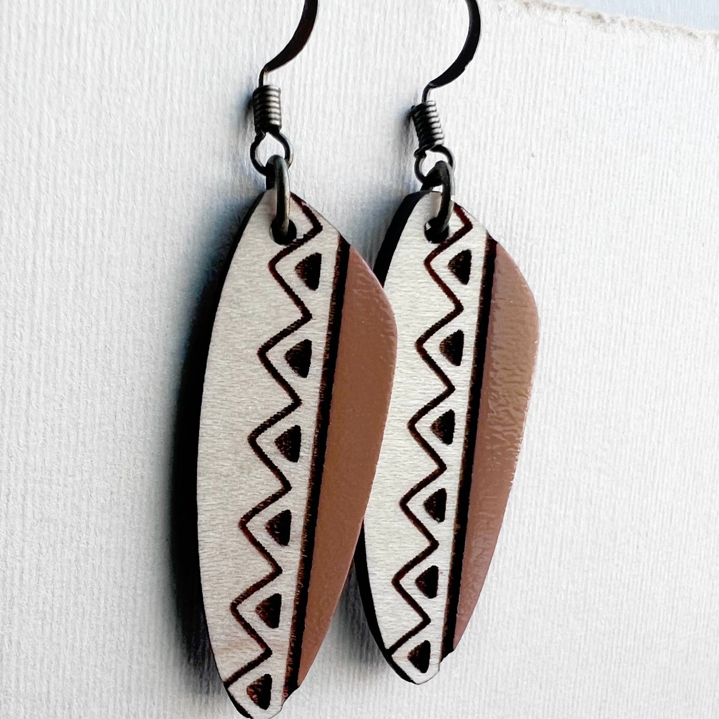 Shelby Wood Drop Earrings