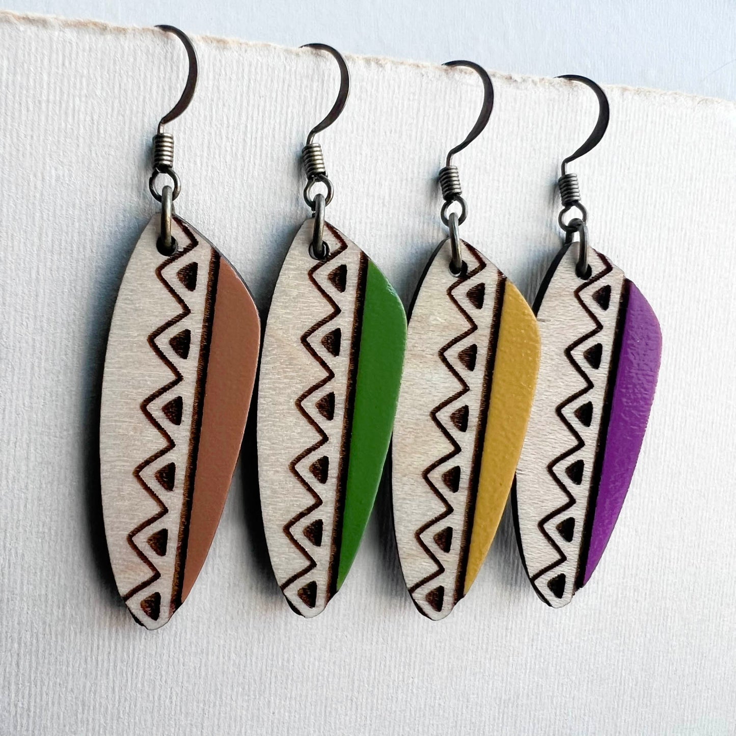 Shelby Wood Drop Earrings