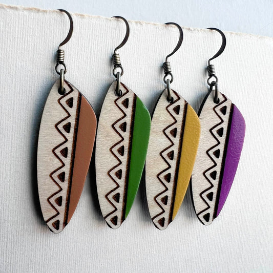 Shelby Wood Drop Earrings