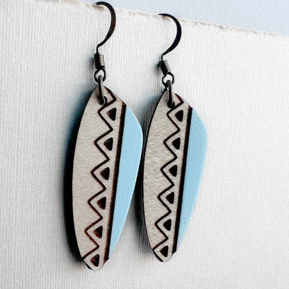 Shelby Wood Drop Earrings