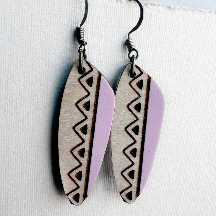 Shelby Wood Drop Earrings