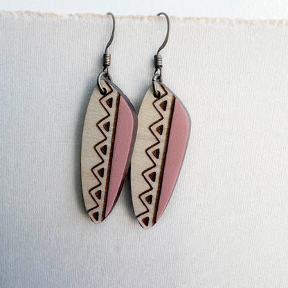 Shelby Wood Drop Earrings