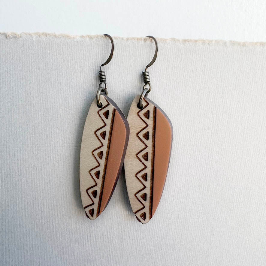 Shelby Wood Drop Earrings