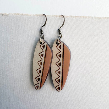 Shelby Wood Drop Earrings