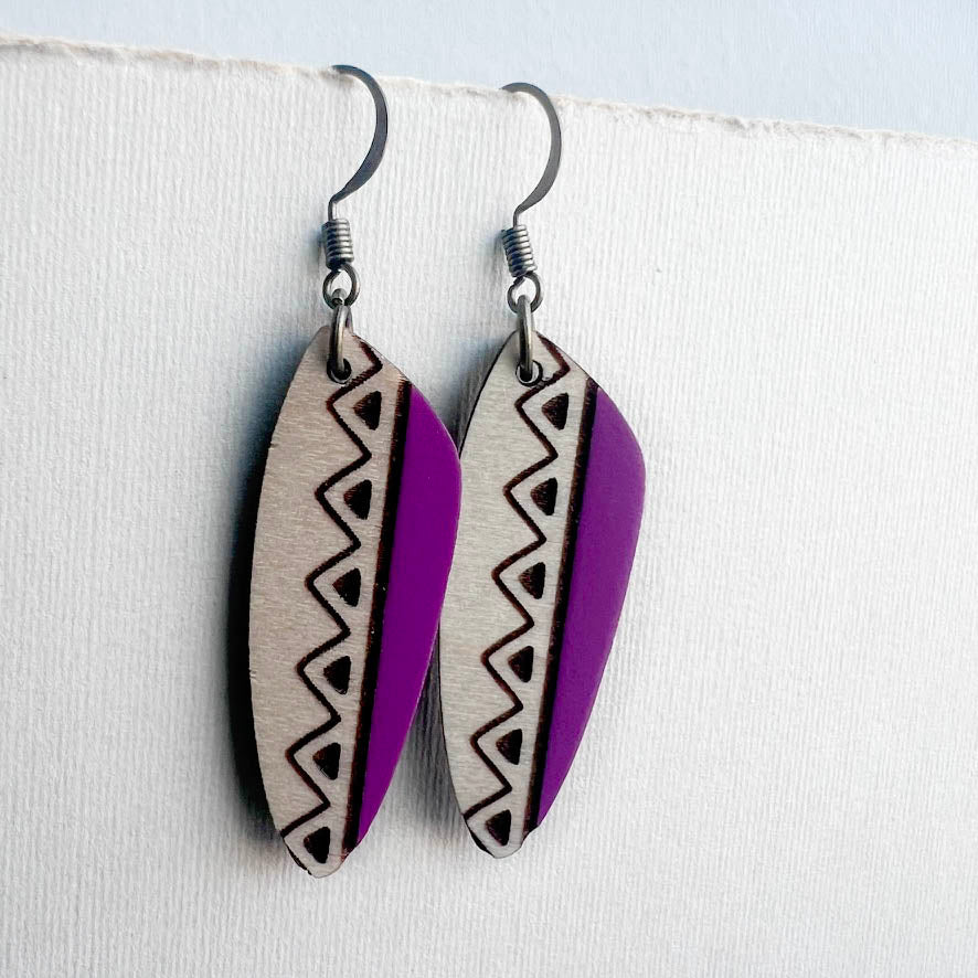 Shelby Wood Drop Earrings