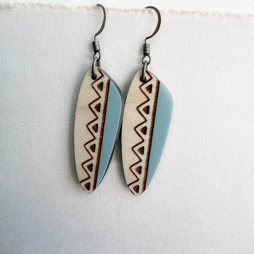 Shelby Wood Drop Earrings