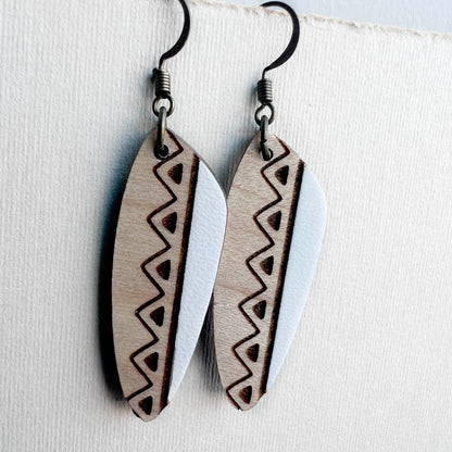 Shelby Wood Drop Earrings