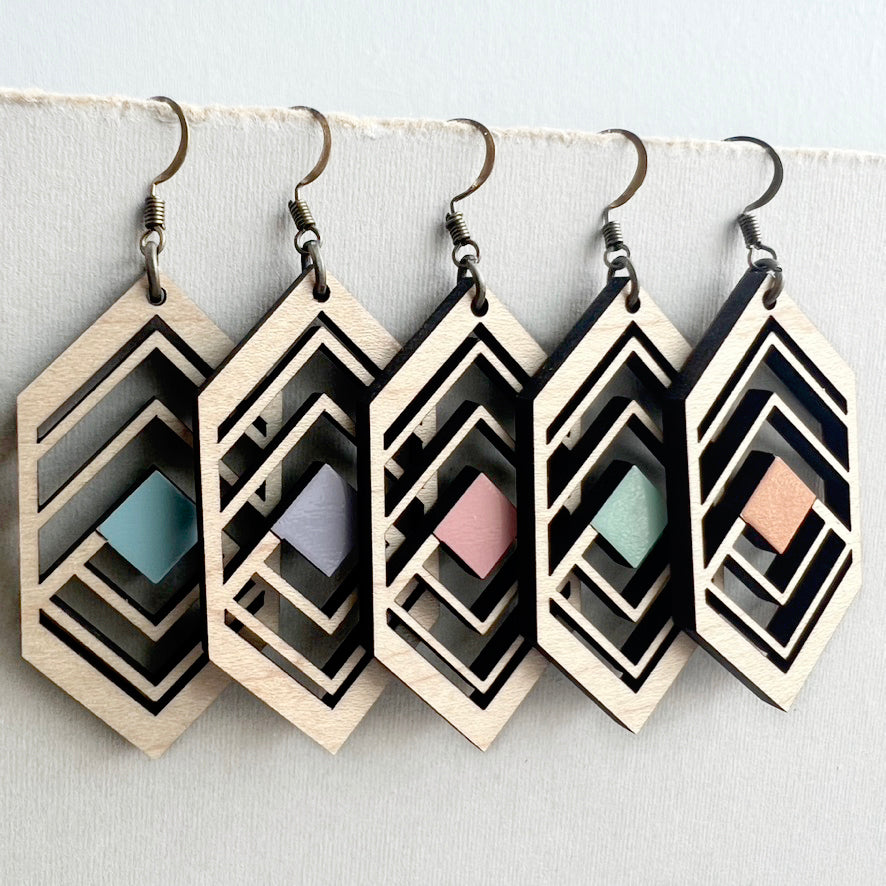 Sierra Wood Drop Earrings