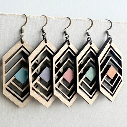 Sierra Wood Drop Earrings