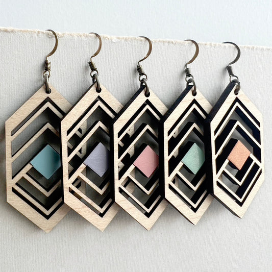 Sierra Wood Drop Earrings