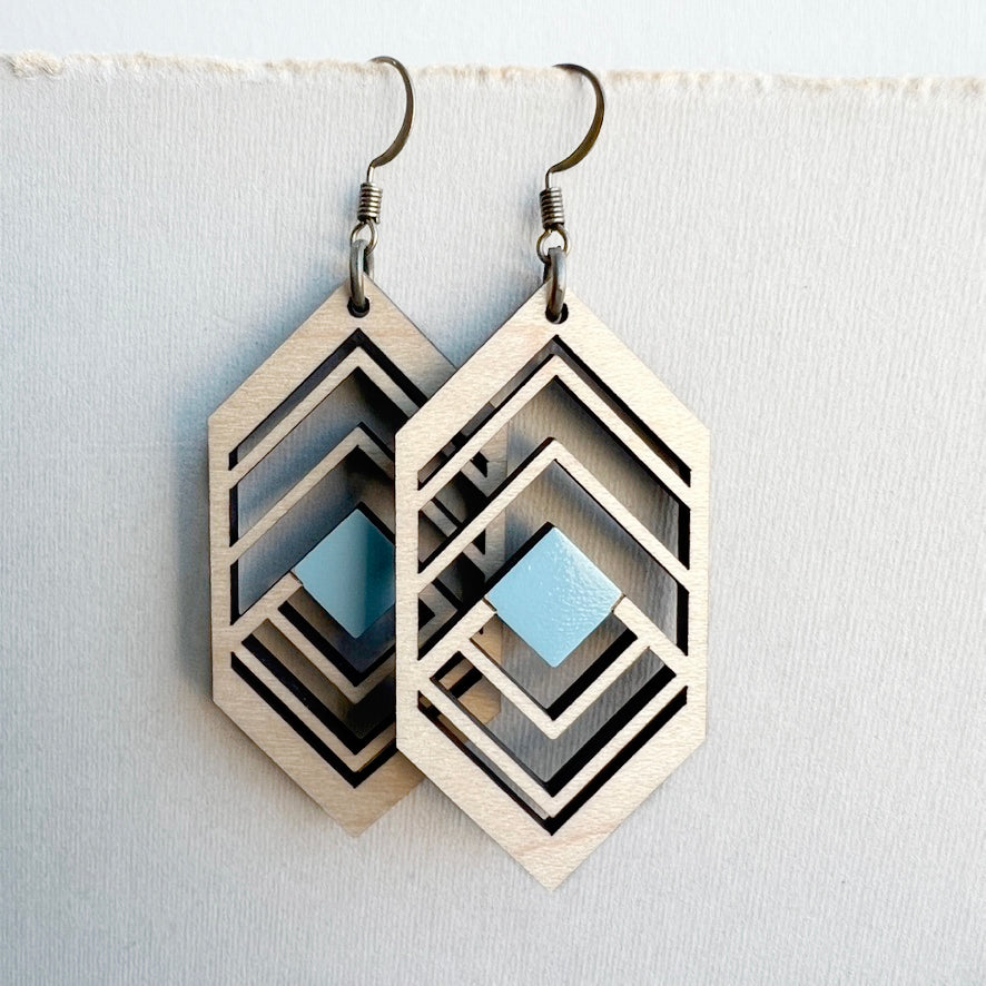 Sierra Wood Drop Earrings