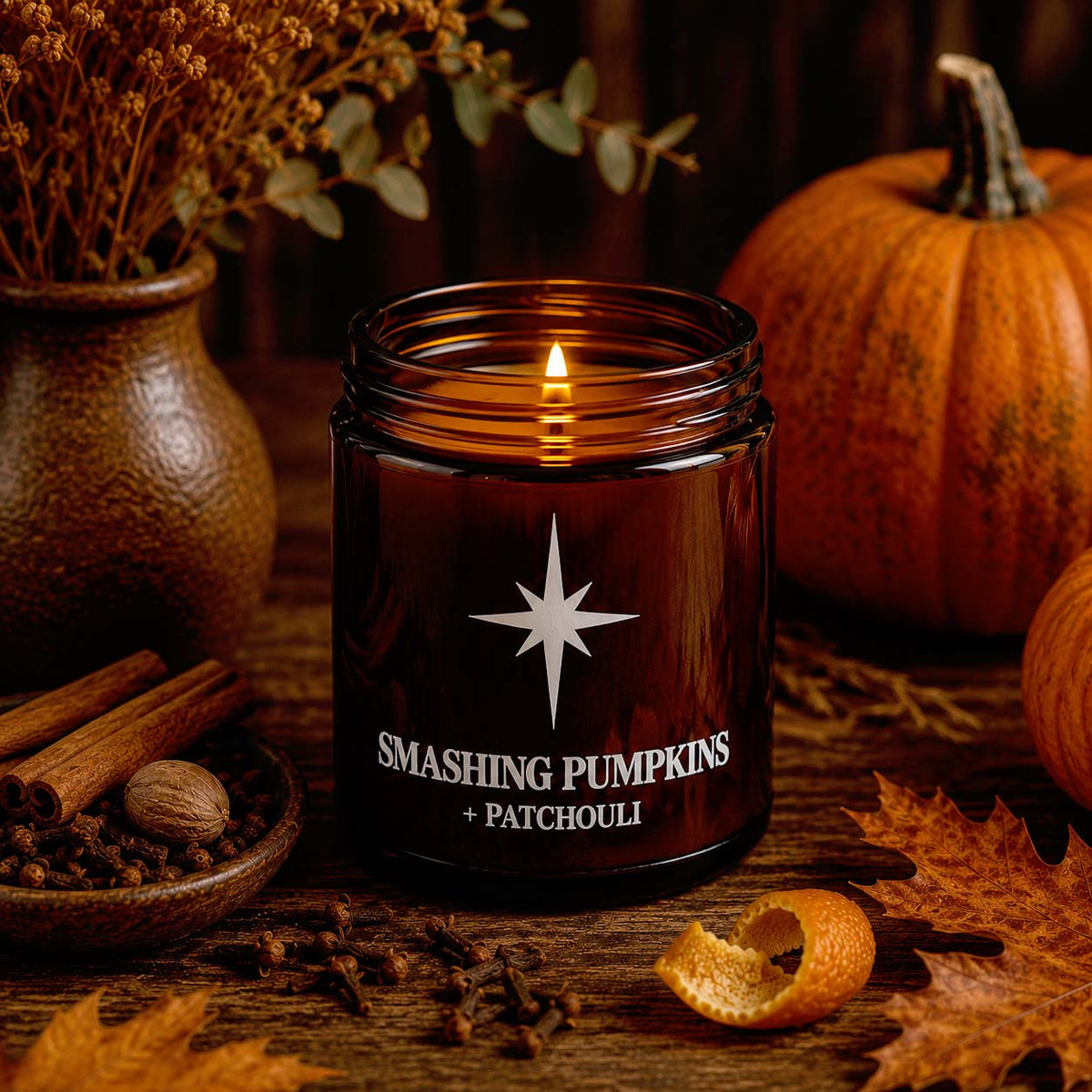 Signature_Smashing_Pumpkins_ and Patchouli Scented Candle Lifestyle
