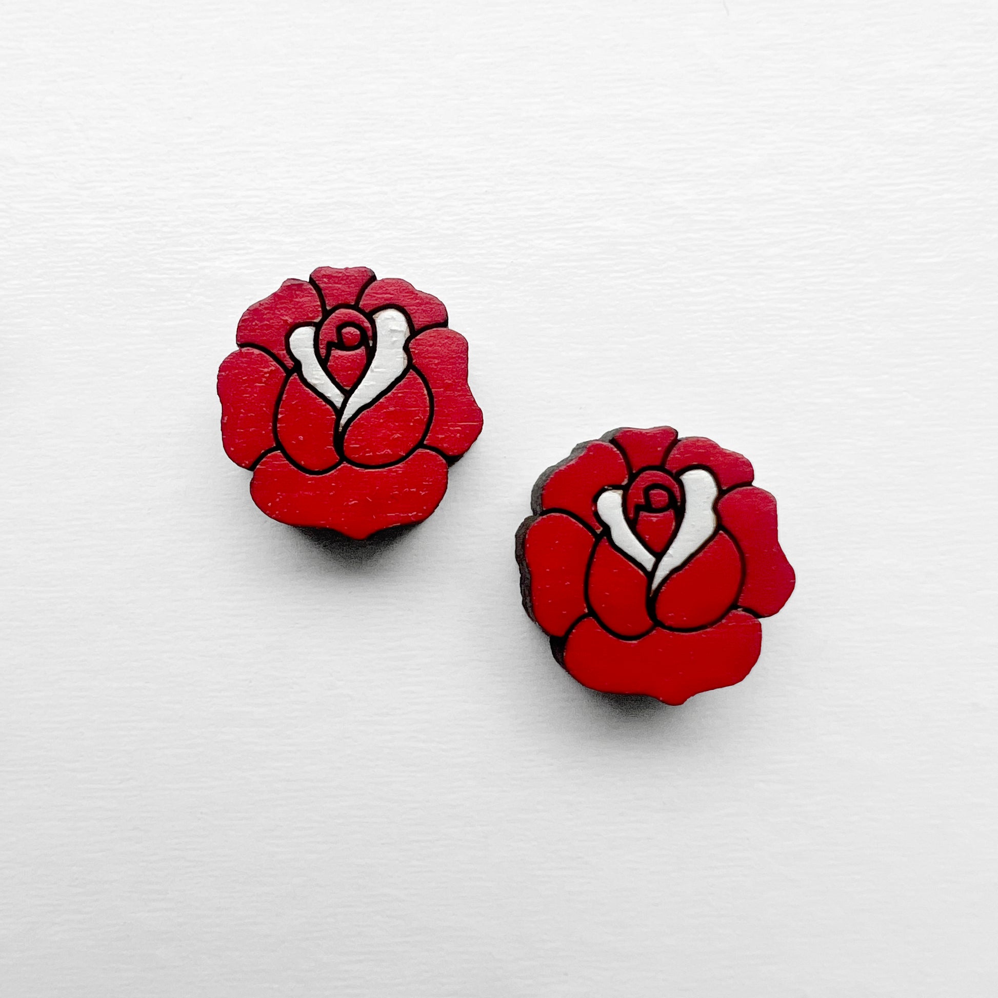 Traditional Rose Tattoo Inspired with white