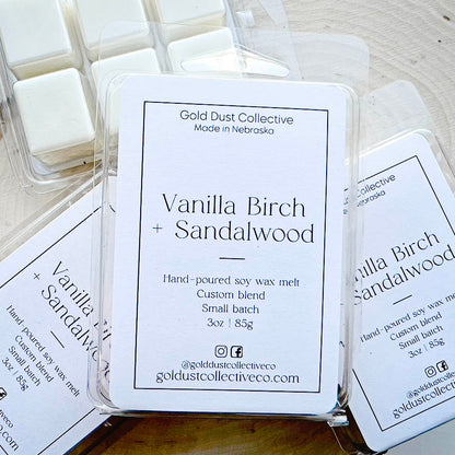 Vanilla Birch + Sandalwood Soy Wax Melt