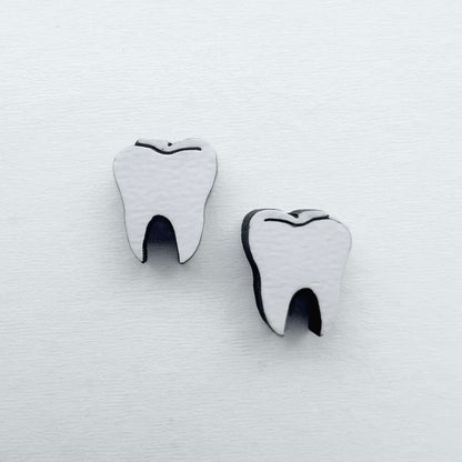Wisdom_Tooth_Wood_Earring_Stud_Tattoo_Flash