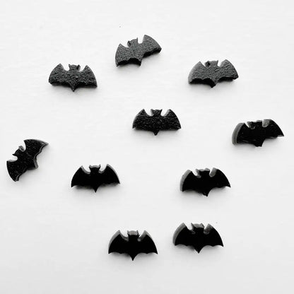  Black Bat wood stud earrings 