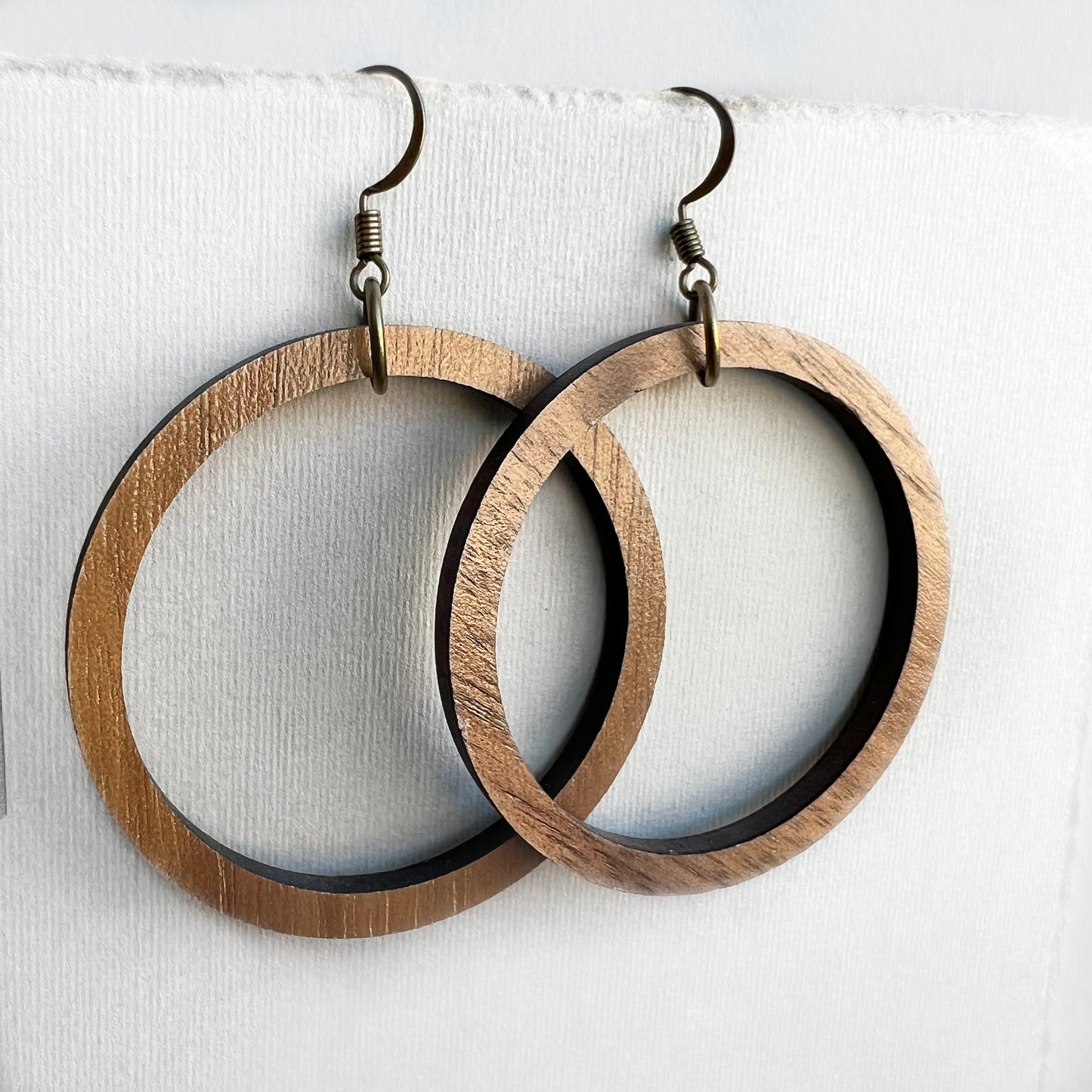 Chloe Wood Drop Earrings - 1.5 Inch - Natural Wood Drop Earrings