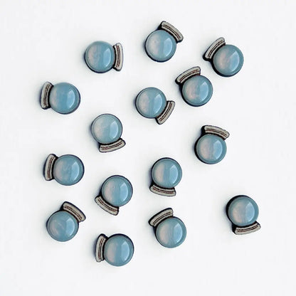 Crystal_Ball_Wood_Stud Earrings