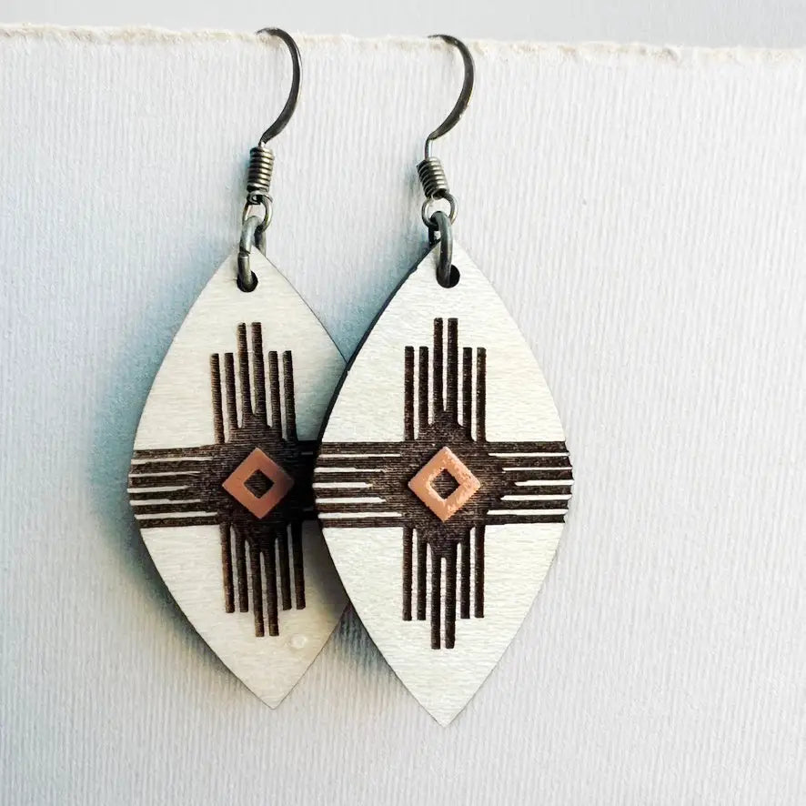Loretta Wood Drop Earrings - 1.5 Inch / Sun Dune Orange - Painted Wood Drop Earrings