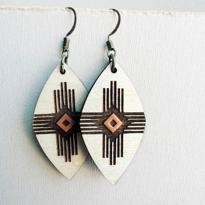 Loretta Wood Drop Earrings - 1.5 Inch / Sun Dune Orange - Painted Wood Drop Earrings